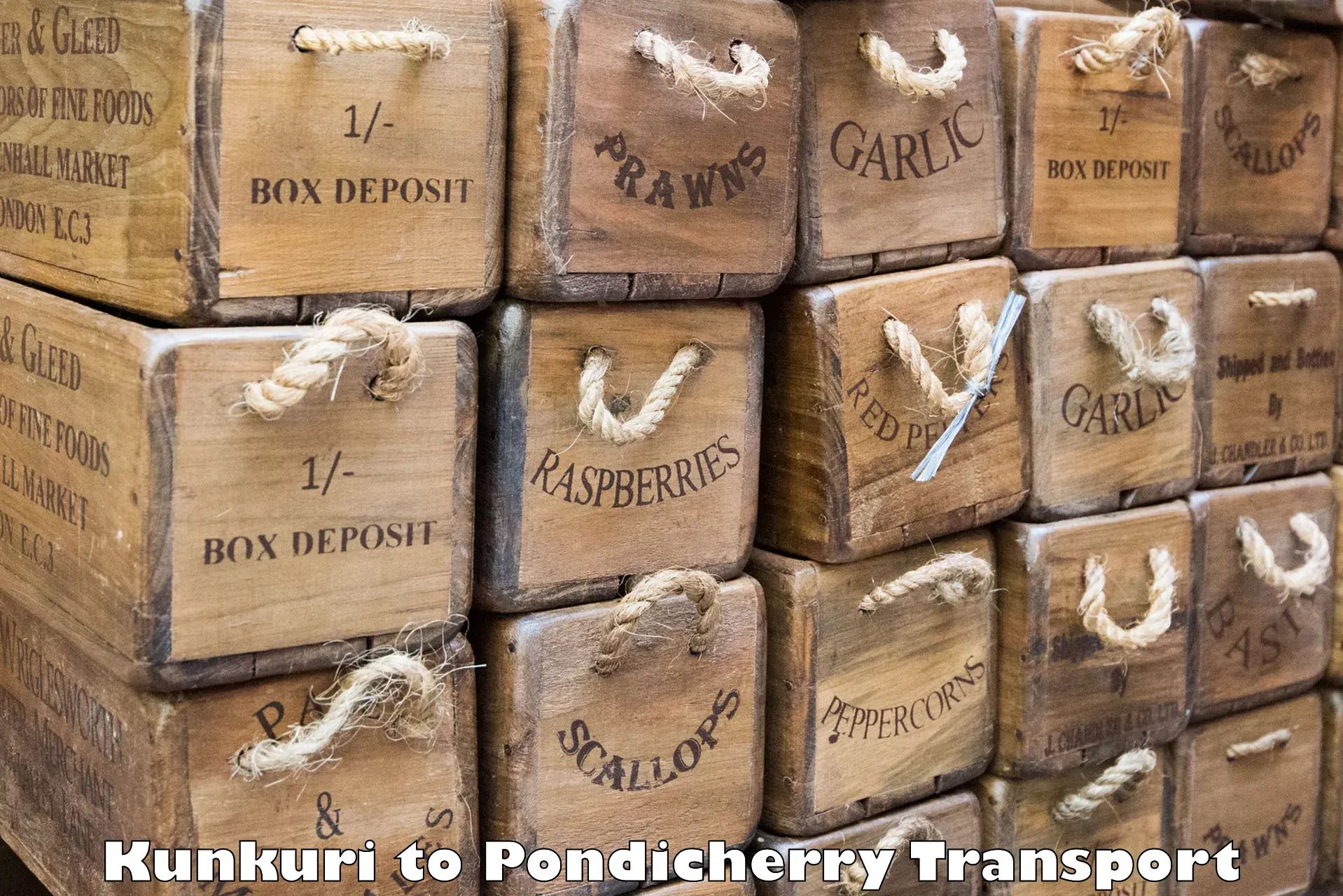 Online transport service Kunkuri to Pondicherry