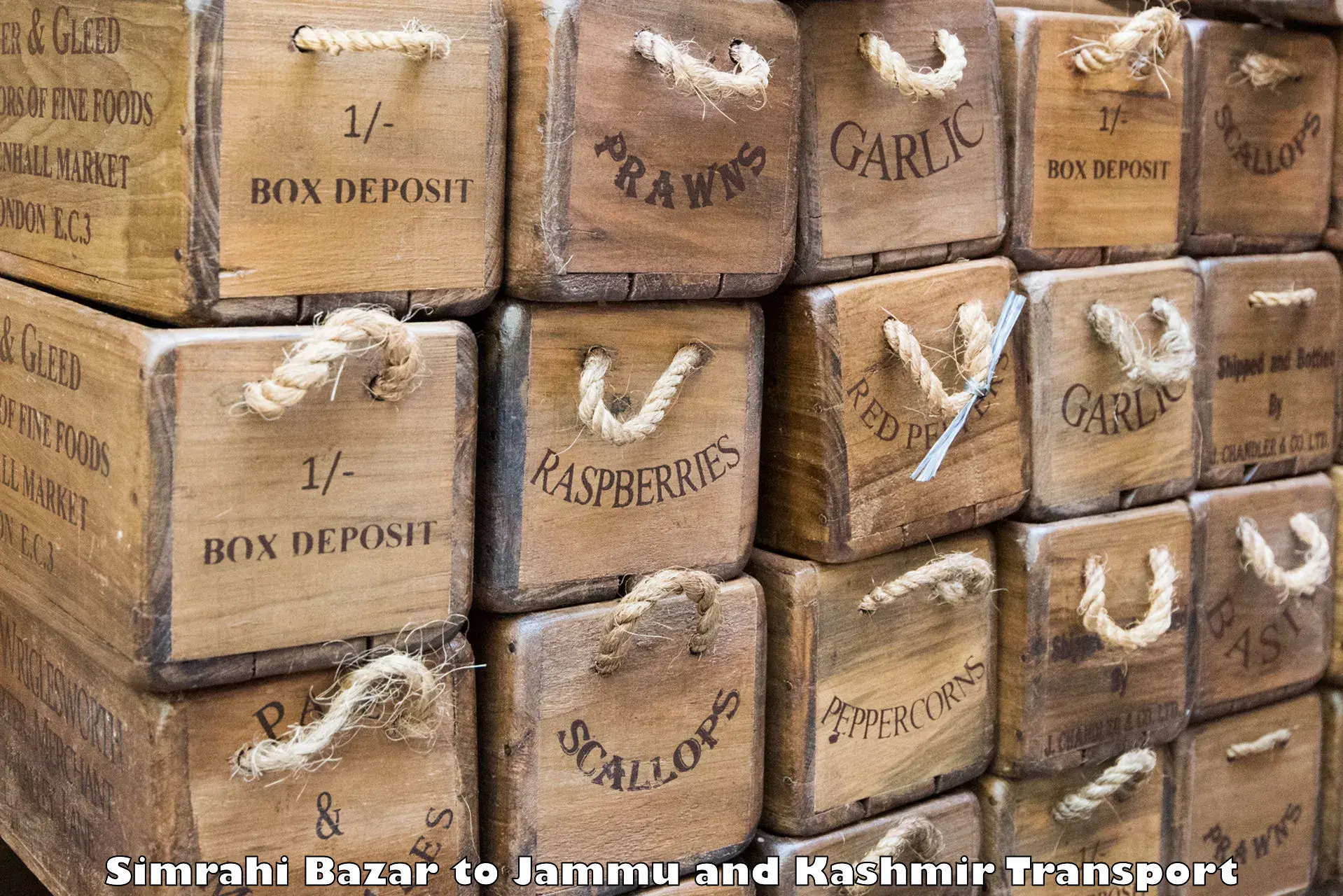 Intercity goods transport Simrahi Bazar to Jammu